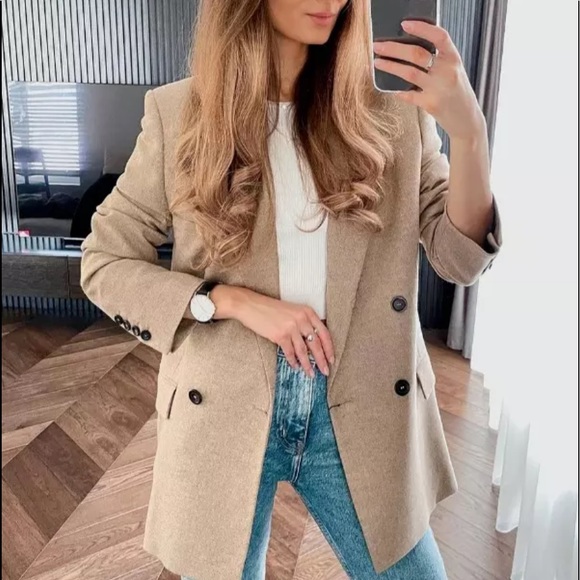 Zara Jackets & Blazers - Zara Tan Blazer